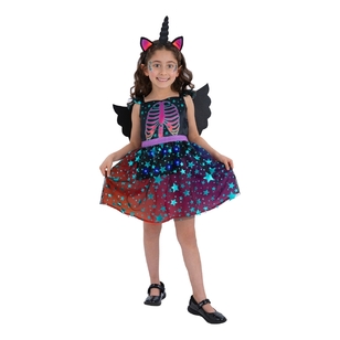 Spooky Hollow Light Up Witch Dress Costume Multicoloured 6 - 8 Years