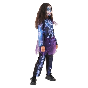 Spooky Hollow Light Up Skeleton with Skirt Costume Multicoloured