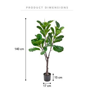 Emerald Hill Fiddle Tree With Extra Large Leaves  Green 140 cm