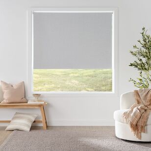 Emerald Hill Boucle Blockout Roller Blinds White Textured