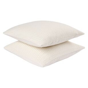 KOO Berlund Woven Textured Cotton Cushion Cover 2 Pack Milk 45 x 45 cm