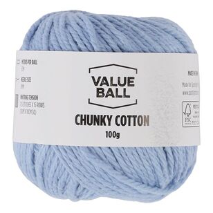 Value Ball Chunky Cotton Yarn Blue 100 g