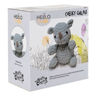 Knitty Critters Cheeky Chums Kit - Rhino Grey