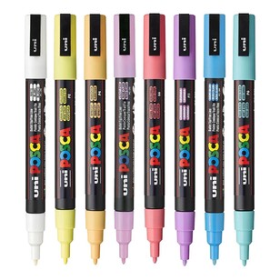 Posca PC-3M 8 Pack Poster Markers Pastel