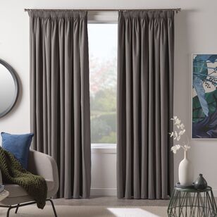 Emerald Hill Halston Block Out Pencil Pleat Curtains Pepper