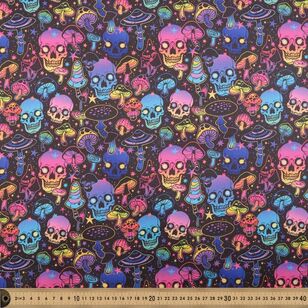 Halloween Mushy 150 cm Printed Satin Fabric Multicoloured 150 cm