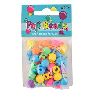 Ribtex Pop Beads Alphabet and Numbers Multicoloured