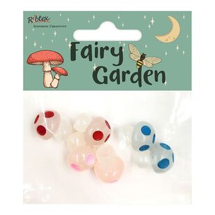 Ribtex Fairy Garden Mini Glow in the Dark Mushrooms Multicoloured