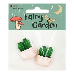 Ribtex Fairy Garden Mini Succulent Pots Multicoloured