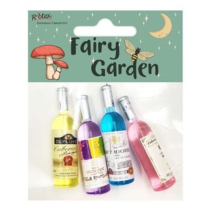 Ribtex Fairy Garden Mini Wine Bottles Multicoloured