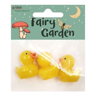 Ribtex Fairy Garden Rubber Ducks Yellow