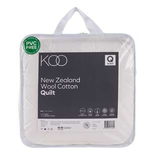 KOO New Zealand Wool Cotton Quilt White