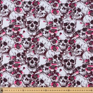 Halloween Witchy Woo Skull Rise 112 cm Cotton Fabric Multicoloured 112 cm