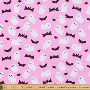 Halloween Cute Spook Puppies 112 cm Cotton Fabric Pink 112 cm