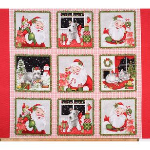 Candy Cane Lane 24 Inch Christmas Fabric Panel Multicoloured 61 x 112 cm