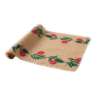 Christmas Hessian Runner Australiana Natural 40 cm