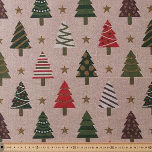 Christmas Trees Tapestry Multipurpose Blended Fabric Multicoloured 140 cm