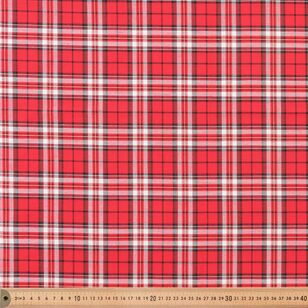 Christmas Tartan 112 cm Yarn Dyed Fabric Red & Natural 112 cm