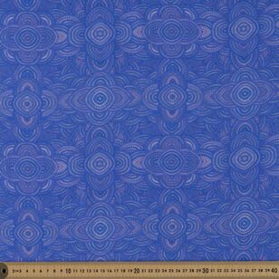Warlukurlangu Jukurrpa (Fire country Dreaming) 135cm Rayon Fabric Blue 135 cm
