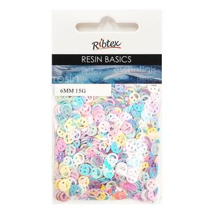 Ribtex Resin Basics Smiley Face Mix Multicoloured