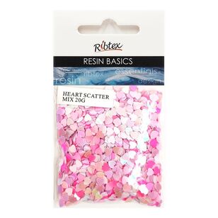 Ribtex Resin Basics Pink Heart Scatter Mix Multicoloured