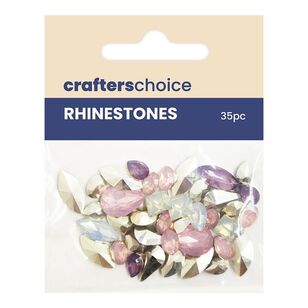 Crafters Choice Rhinestone Purple Opal Mix  Multicoloured