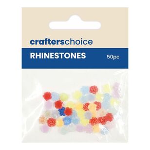 Crafters Choice Rhinestone Mini Flowers Mix Multicoloured