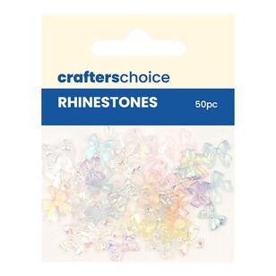 Crafters Choice Rhinestone Iridescent Bows Multicoloured