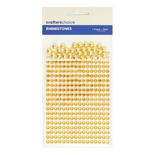 Crafters Choice Sticker and Rhinestone Gold Dome Pack  Multicoloured