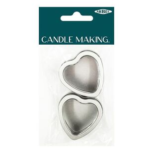 Arbee Clear Lid Heart Candle Tin Assorted