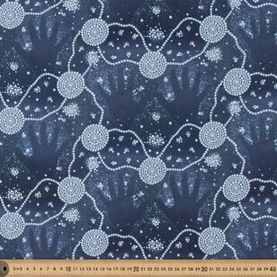 Tamay Beam Connecting To Ancestors 112 cm Cotton Fabric Black 112 cm