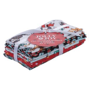 It's a Cats Christmas 5 piece Fat Quarter Bundle Multicoloured 50 x 52 cm