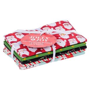 Santas World 5 piece Christmas Fat Quarter Bundle Multicoloured 50 x 52 cm