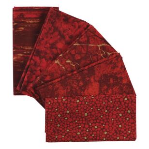 Christmas Blenders 5 piece Fat Quarter Bundle Red 50 x 52 cm