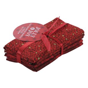 Christmas Blenders 5 piece Fat Quarter Bundle Red 50 x 52 cm