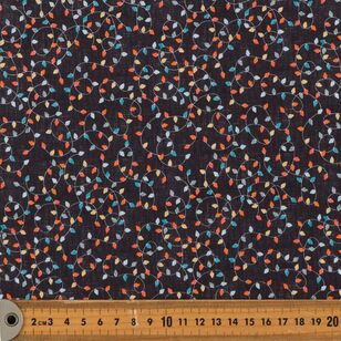 Twinkle Lights 112 cm Christmas Cotton Fabric Chocolate 112 cm