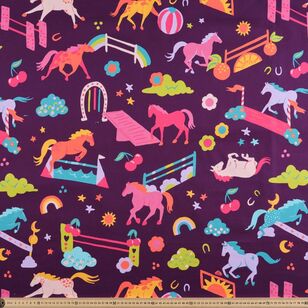 Ellie Whittaker Horseplay 112 cm Cotton Drill Fabric Multicoloured 112 cm