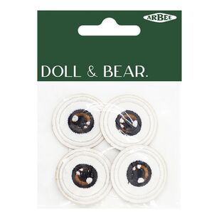 Arbee Doll & Bear Sew On Embroidered Eyes Brown