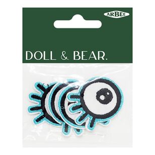 Arbee Doll & Bear Sew On Embroidered Eyes with Lash Blue