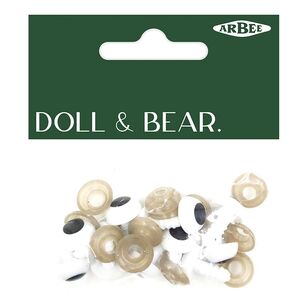 Arbee Doll & Bear Crystal Eyes White