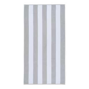 Logan & Mason Bahama Beach Towels Silver 90 x 180 cm