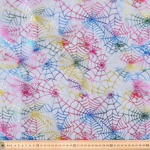 Halloween Rainbow Web 140 cm Organza Fabric Multicoloured 140 cm