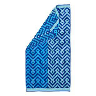 Brampton House Jacquard Beach Towels Blue 75 x 150 cm