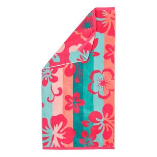 Brampton House Jacquard Beach Towels Hibiscus 75 x 150 cm