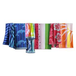 Brampton House Jacquard Beach Towels Tie Dye 75 x 150 cm