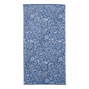 KOO Warlu Joy Nangala Brown Beach Towel Blue