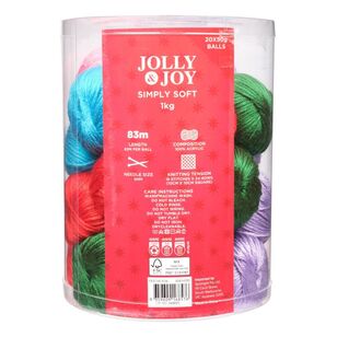 Jolly & Joy 1Kg Christmas Yarn Tub Festive Fun 20 x 50 grams