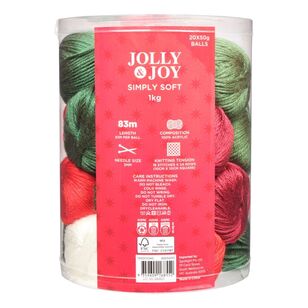 Jolly & Joy 1Kg Christmas Yarn Tub Traditions 20 x 50 grams