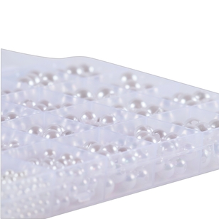 Crafters Choice Round Faux Pearls White