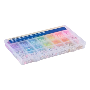 Crafters Choice Heishi Alpha Plastic Beads and Charms Kit Multicoloured